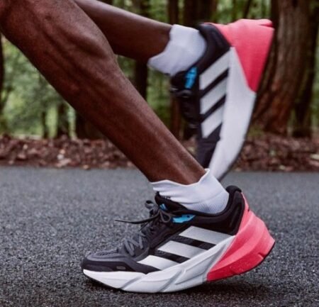 Adidas Adistar Running Shoes Black White Red