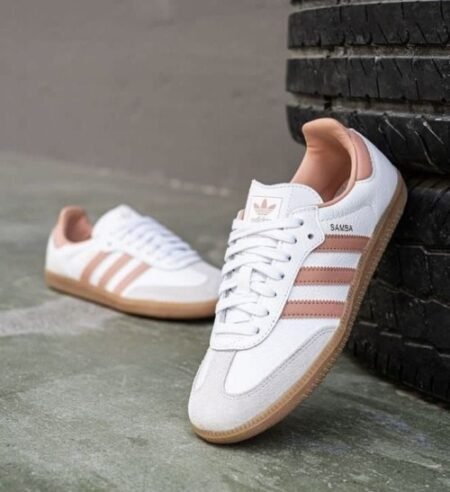 Adidas Samba OG White Wonder Clay Gum Pink Sneakers For Girls