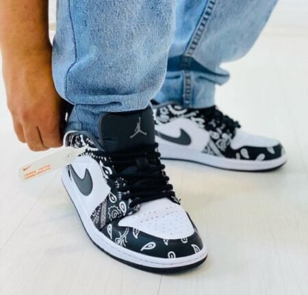 Air Jordan 1 Low Monochrome Splatter Black White