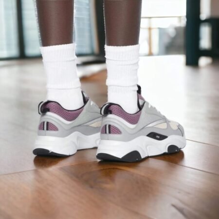 Dior B22 Triple Purple and Grey Sneakers For Mens