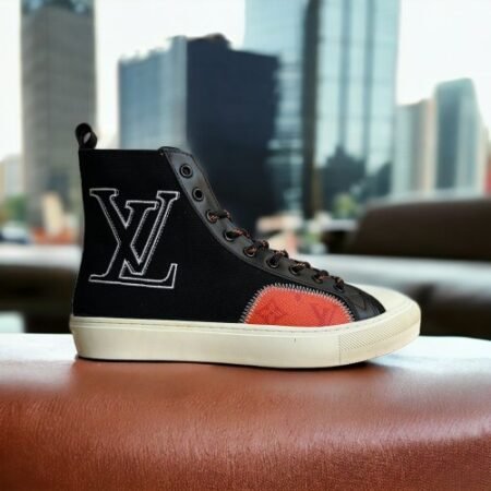 Louis Vuitton Long Black Orange Tatoo Sneaker Boot