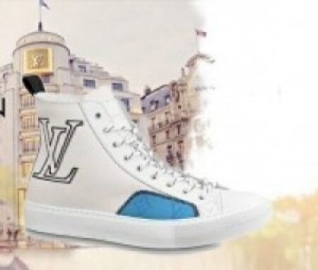 Louis Vuitton Long White Tatoo Sneaker Boot with Packing Box Extra