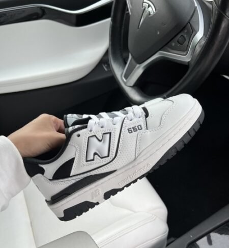 New Balance 550 White Black Sneakers For Girls