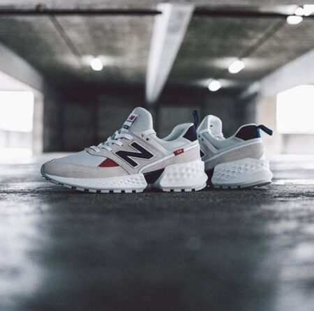 New Balance MS574 Reflective White Blue