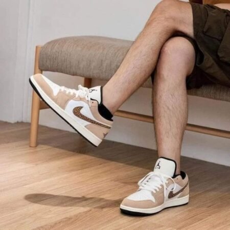 Nike Air Jordan 1 Low SE AJ Brown Elephant Sneakers For Men