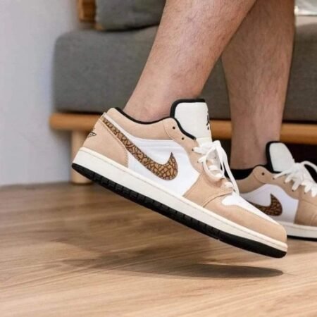 Nike Air Jordan 1 Low SE AJ Brown Elephant Sneakers For Men