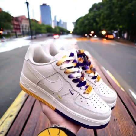 Nike Airforce 1 07 low white purple yellow