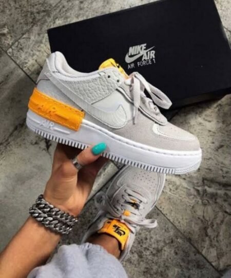 Nike Airforce 1 Shadow Laser Orange With (Black-Yellow) laces kit
