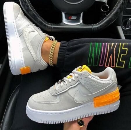 Nike Airforce 1 Shadow Laser Orange With (Black-Yellow) laces kit