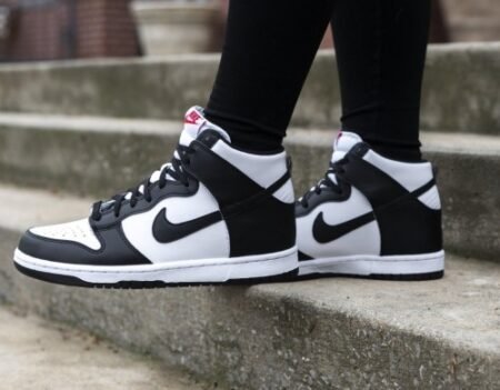 Nike Dunk High Black White Long