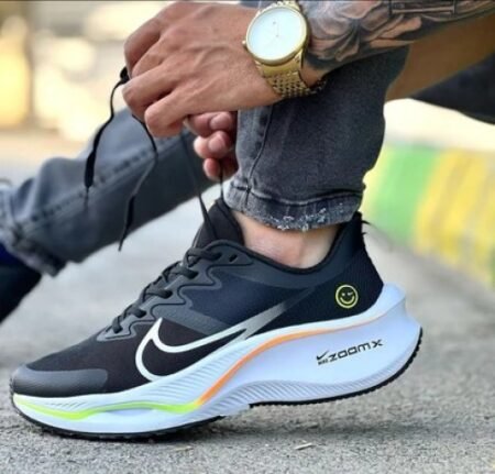 Nike Zoom X Smiley Black White Mix Running Shoes For Mens