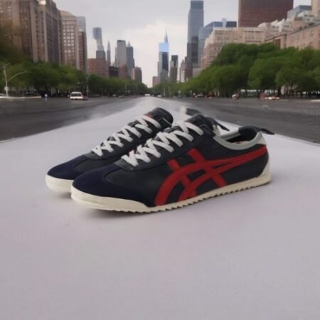 Onitsuka Tiger Mexico 66 Deluxe Dark Blue Red First Leather Quality For Mens