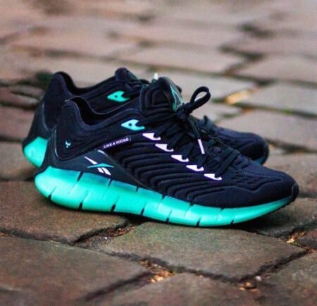 Reebok Zig Kinetica Black Radium Green For Mens